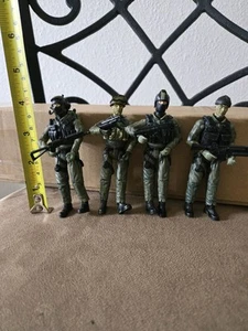 Vintage 2002 Blue Box Toy Soldiers Lot Of 4 Elite Force USMC Navy - Picture 1 of 4