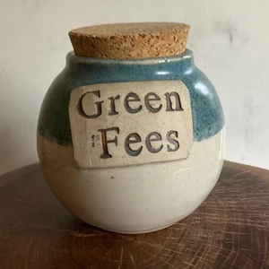 VASO GREENS FEE ceramica ceramica tappo sughero golf rustico casale salvadanaio - Foto 1 di 10