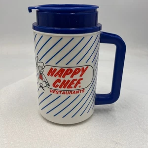 Vintage Happy Chef Restaurant Kunststoff Reise Kaffeebecher Thermo 20 Unzen Z99 FM SELTEN - Bild 1 von 10