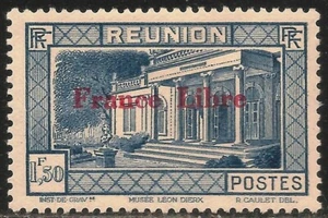 Reunion #210 (A24) - 1943 1.50fr Leon Dierx Museum, St. Denis Ovpt France Libre - Bild 1 von 1