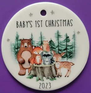 Baby's 1st Christmas 2023 Christmas ornament w/ animals (v. nice) - Picture 1 of 2
