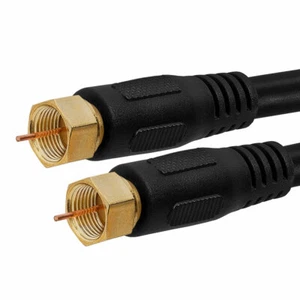 Digital Coaxial Cable F-Type Male RG6 Coax Digital A/V with F Connector Pin 50ft - Picture 1 of 2