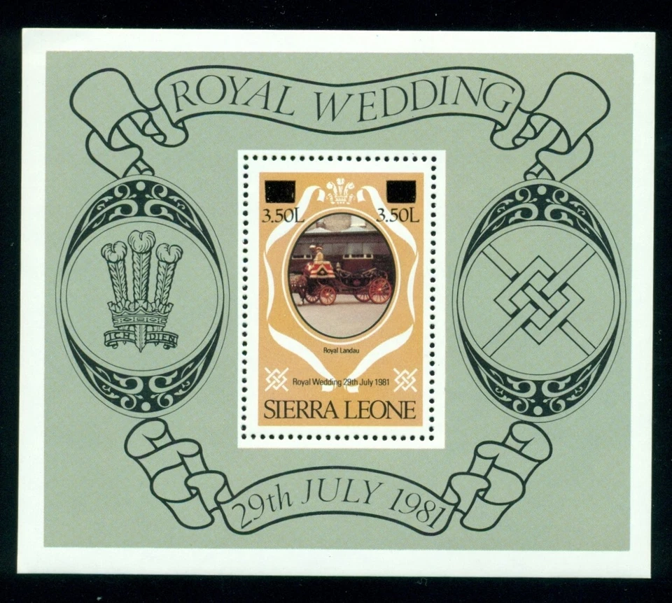 Sierra Leona Scott #546 MNH S/S SCHG Príncipe Carlos Dama Diana Boda $$ Foto 1 de 1