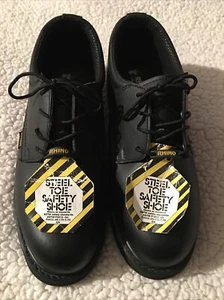 Rhino 40S01 Herren Schwarz Stahlkappe Schnürung Postbote Oxford Schuhe 13 - Bild 1 von 5