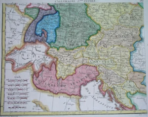 1811 ORIGINAL MAP SLOVENIA CARNIOLA TIROL CROATIA AUSTRIA ITALY GERMANY DALMATIA - Picture 1 of 7