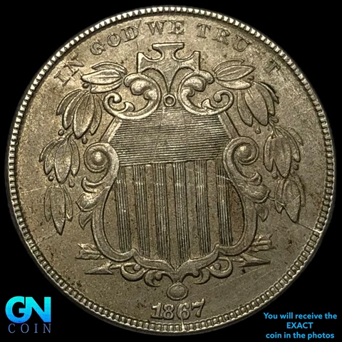 1867 Shield Nickel  #E6684 Cover