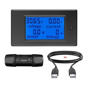 DC 6.5-100V100A 3m USB Multimeter Voltage Current Power Energy AMP Meter Ammeter - Picture 1 of 20