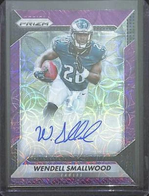 2016 Panini Prizm Purple Prizm Rookie Autograph #RA-WSM Wendell Smallwood  - Image 1 of 2