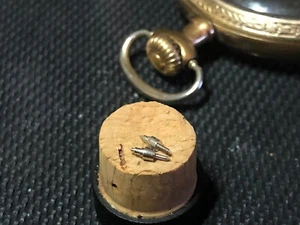 LOT X2 18s Elgin 857 LH Pocket Watch Balance Staff 6.10 long hub new style(b32) - Picture 1 of 1