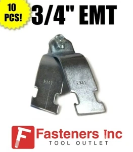 (#4312) P1427 3/4" EMT Steel Conduit Pipe Clamps for Unistrut Channel (10 Pack) - Picture 1 of 4