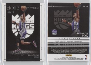 2020-21 Panini Noir Icon Edition /99 De'Aaron Fox #78