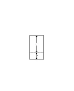 Laser Cut Sheet Form, 8 1/2 x 14 Blank Perforated Paper, 24# Paper with 3"return - Picture 1 of 1