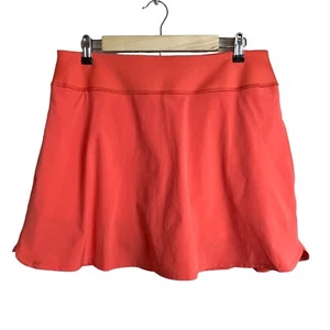 Puma Orange Tennis Golf Powershape Skirt Skort Size L Pockets - Picture 1 of 8