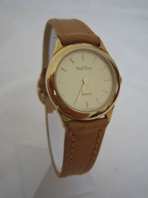 NOS NEW QUARTZ VINTAGE PAUL PICOT GOLD PLATED WATCH 80' - Image 1 of 4
