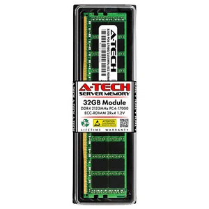 32GB DDR4-2133 PC4-17000 ECC RDIMM (HP 752370-091 Equivalent) Server Memory RAM - Picture 1 of 2