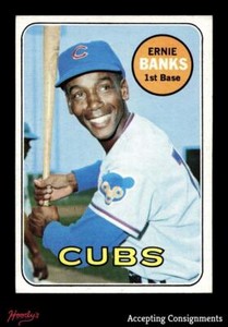 1969 Topps #20 Ernie Banks Near Mint NM CUBS CLEAN HOF