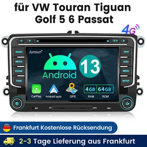 Für Golf 5 6 Plus Touran Caddy Jetta Autoradio Android 13 4+64G Carplay GPS NAVI - Bild 1 von 13