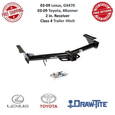 Enganche de remolque Draw-Tite 75155 clase IV, 2 pulgadas Receptor para 03-09 GX470 y 4 Runner Foto 1 de 4