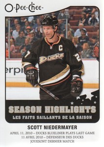 2010-11 O-Pee-Chee Hockey Season Highlights #SH-7 Scott Niedermayer