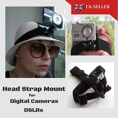 Head Helmet Strap Band Mount Holder for Digital Camera Camcorder DSLR Accessory - Image 1 of 4