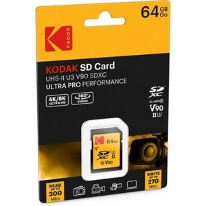 Kodak SD Carte 64 GB Uhs-Ii U3 V90 SDXC Ultra Pro Performance - Photo 1 sur 2