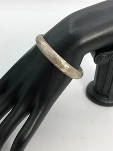Vintage Sterling Silber gemarkt & getestet gehämmert Clamper Armreif Armband - Bild 1 von 7