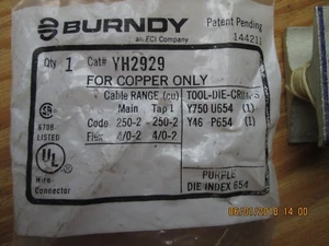 GRIFO H COMPRESIÓN COBRE ARNDY YH2929, 250 KCMIL-2 AWG - Imagen 1 de 3