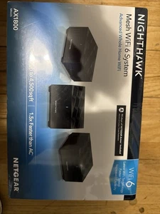 NETGEAR Nighthawk AX1800 Mesh Wi-Fi 6 System Factory Sealed NEW - Afbeelding 1 van 2