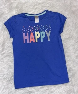 Gymboree Hello Happy Blue Happy Sparkle Tee Size 8 - Picture 1 of 4