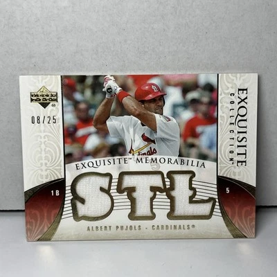 2006 Exquisite Collection 08/25 Albert Pujols St. Louis Cardinals Baseball Card - Image 1 of 4
