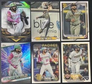 Lotto 6 carte baseball Fernando Tatis Jr. Padres inserto triplo filo, Bowman e altro - Foto 1 di 6
