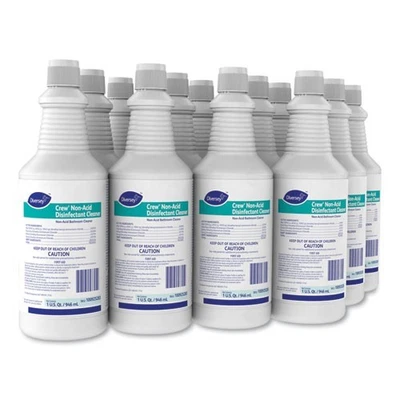 Diversey Crew Neutral Non-Acid Bowl and Bath Disinfectant, 32 oz Bottle, 12/CT - Image 1 of 4