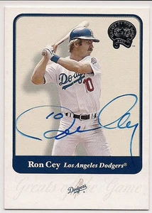 Signed 2001 FLEER GREATS OF THE GAME RON CEY Los Angeles Dodgers card #37 COA - Picture 1 of 1