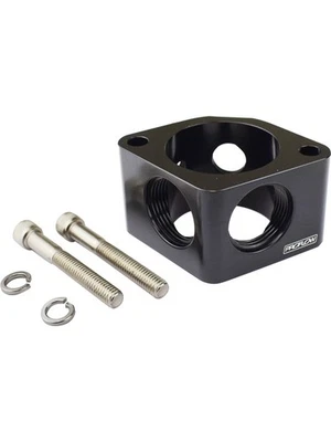 Proflow Water Neck Spacer 2, Billet Aluminium, Black, 2 x AN16 (PFETH-63421BK) - Image 1 of 4