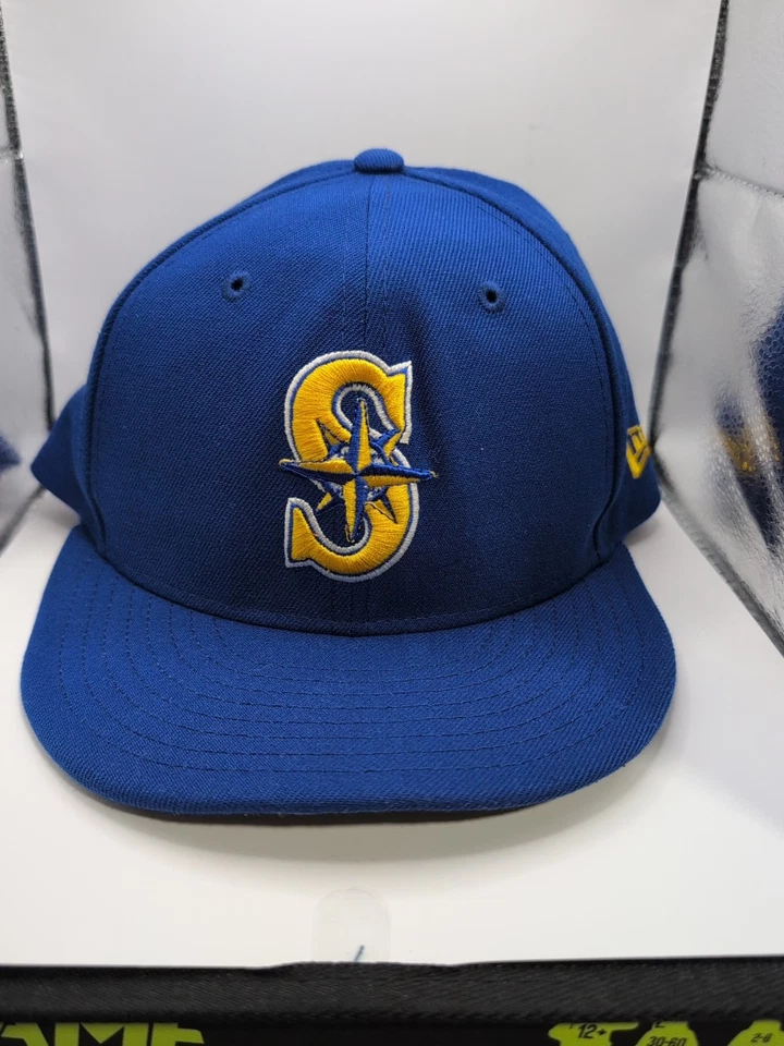 Мужская низкопрофильная кепка NEW ERA Seattle Mariners 7 5/8 MLB синяя 59Fifty - Изображение 1 из 4