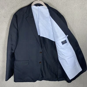 Brooks Brothers 346 Men’s 46R  Unstructured Blazer Navy Linen Blend - Picture 1 of 9