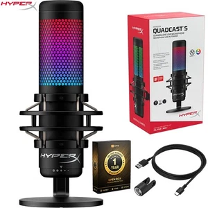 HyperX QuadCast S Standalone USB Condenser Microphone (Open Box) + 1 YR Warranty - Picture 1 of 12