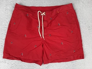 Pantalones Cortos Polo Ralph Lauren Para Hombre Grandes Rojo Bandera Náutica Bañador Forrados Malla - Imagen 1 de 15