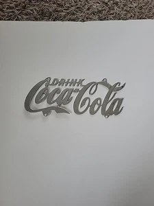 Coca-Cola COKE Script Metal Auto License Plate 2002 Licensed By Coke Company - Picture 1 of 7