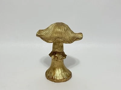 Golden Lichen Mushroom Garden Decor Lightweight Polyresin-Like Figurine - Image 1 of 4