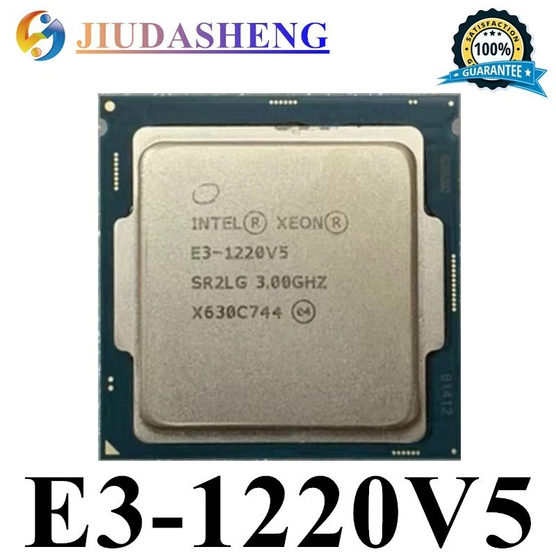 Intel Xeon E3-1220 V5 CPU LGA1151 4Core 3.00GHz 8 MB SR2LG  Processor E3-1220V5 - Image 1 of 1