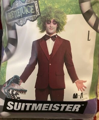 NUEVO Disfraz BeetleJuice Suitmeister Talla Grande 42-44 Con Peluca-Halloween Juegos con disfraces Foto 1 de 4