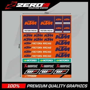 PEGATINAS KTM, PEGATINAS MOTOCROSS, HOJA DE PEGATINAS, PEGATINAS MX SXF #ZTSS-KTM-04 - Imagen 1 de 1