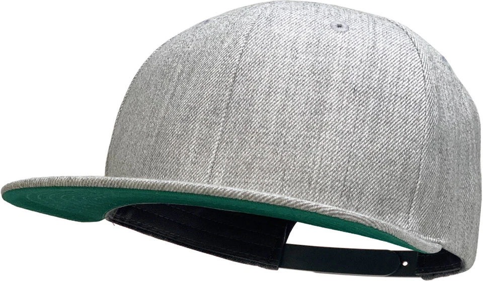 Premium Classic Snapback Wool Blend Plain Basic Cap Hat - Image 1 of 1
