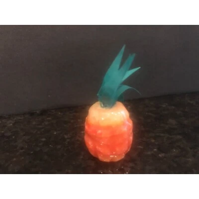 Piedra de alabastro años 60 piña fruta italiana tallada mármol decoración de mediados de siglo Foto 1 de 4