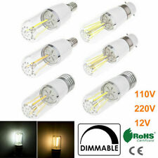 Dimmable LED Filament Light Corn Candle Bulbs E14 E27 B22 Lamp 110V 220V 12V