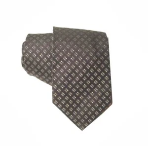 Cravate Noir Dessin Classique Blanc Soie Homme Classe - Imagen 1 de 1