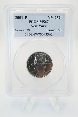 2001-P PCGS MS67 New York State Quarter Business Strike 25C - Image 1 of 2