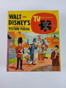 Vintage 1962 Disney Jaymar 100 pc Jigsaw Puzzle Complete Donald Guide To England - Picture 1 of 9