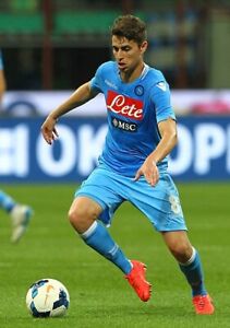 Napoli jorginho 8 match worn shirt Italy Chelsea Arsenal 2014 Unwashed